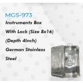 Instruments Box With Lock (Size 8x16) (Depth 4Inch) German Stainless Steel