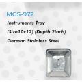 Instruments Tray (Size10x12) (Depth 2Inch) German Stainless Steel