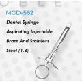 Dental Syringe Aspirating Injectable Brass and Stainless Steel