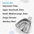 Impression Trays Upper Size(Small, Extra Small, Medium, Large, Extra Large) Stainless Steel