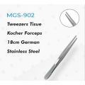 Tweezers Tisue Kocher Forceps 18cm German Stainless Steel