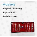 Surgical Dissecting12pcs Of Kit Stainless Steel