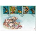 RSA OFFICIAL FDC 7.32 & 7.33 2001: SOUTH AFRICAN MARINE LIFE