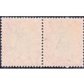 UNION 1950: DEFINITIVE ISSUE 1d PAIR MNH - (sacc114) - MINOR VARIETY SEE BELOW