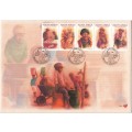 RSA OFFICIAL FDC 7.55 and 7.56 2003: LIVE IN INFORMAL SETTLEMENTS (A5 SIZE)