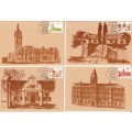 RSA 1982 4TH DEFINITIVE BUILDINGS COILS SET OF 4 MAXI CARDS - limited edition 4126/5000