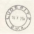 SWA 1979 OFFICIAL 1st FLIGHT COVER#10: ANNIVERSARY FLIGHT - WALVIS BAY to LUDERITZ
