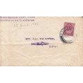 UNION COVER 1925 POSTED AT MOSSELBAAI TO DEALSVILLE - 2d KGV STAMP