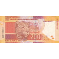 BANKNOTE GILL MARCUS second issue R200 VERY GOOD CONDITION - AA 0114037 E