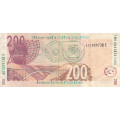 BANKNOTE GILL MARCUS first issue R200 VERY GOOD CONDITION - AA 1009738 E