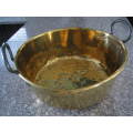 BRASS BOWL WITH HANDLES - 41cm DIA