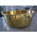 BRASS BOWL WITH HANDLES - 41cm DIA