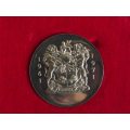 1961 - 1971 GROEI/GROWTH SILVER MEDALLION  #10 Year Commemorative Republic Medallion