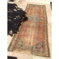 WELL WORN HAND WOVEN PERSIAN RUNNER