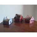 3 X HO SCALE HOUSES UNDER CONSTRUCTION