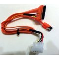 SATA III 6Gbps Combo Braided Cable Molex Powered 50cm