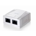 Equip Surface Mounted Box two RJ45 ports Cat5e