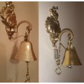 SOLID BRASS DANISH PULL BELL ~ QUAINT SHOP OWNERS BELL