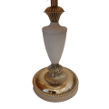 TABLE LAMP IN BRASS AND PLEATED SHADE