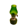 OIL LAMP MINIATURES WITH GREEN GLASS