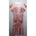 Vintage Silky Peach Evening Dress - Size 36 (No Belt)