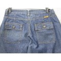 Wide Leg Lightweight Denim Capri Pants - Size 35 (Waist 78cm; Hip 102cm) *Quality Brand