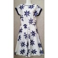Vintage Polyester Patterned Dress - Size 34