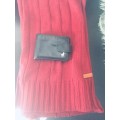 Polo South Africa leather wallet and Scarf combo