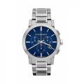 Burberry Chronograph Blue Dial Stainless Steel Mens Watch model BU9363