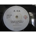 A-HA "THE BLOOD THAT MOVES THE BODY B/W THERE'S NEVER A FOREVER THING" 1988 WARNER SEVEN SINGLE