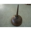 LOVELY SMALL COPPER SINGER OIL CAN 7.5 CM IN HEIGHT HAS BEEN PROFESSIONALLY CLEANED