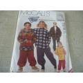 McCALL'S  PATTERNS  7378 BOY'S +GIRLS HOODIE, JACKET & PULL-ON PANTS SIZE 2 + 3 + 4 COMPLETE & UNCUT