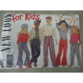 NEW LOOK PATTERNS 6164-6 SIZES IN ONE KIDS PANTS SIZES 7 - 12 YEARS -COMPLETE & UNCUT