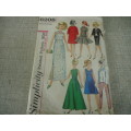 SIMPLICITY PATTERNS 6280 BARBIE DOLL SIZE FASHIONS  - COMPLETE