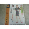 VINTAGE McCALL'S PATTERNS 8277 DRESS IN 3 STYLES,  SIZE 16 BUST 36" -COMPLETE
