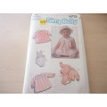 SIMPLICITY PATTERNS 6715 BABY OUTFITS SIZES NEWBORN - 18 MONTHS COMPLETE & UNCUT