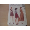 McCALL'S  PATTERNS  7881 SHORT & LONG PINAFORE SIZE B = 8 + 10 + 12 COMPLETE