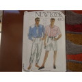 NEW LOOK PATTERNS 6352 -MEN'S SHIRT FIVE SIZES IN ONE 36 - 44 -COMPLETE &UNCUT