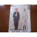 McCALL'S PATTERNS  8092 SHIRT 7 PULL ON PANTS  SIZE C 10 + 12 + 14 COMPLETE