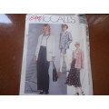 McCALL'S PATTERNS  8094 JACKET/TOP/PULL ON PANTS & SHORTS SIZE B 8 + 10 + 12 COMPLETE & UNCUT