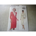 BUTTERICK  PATTERN 6519 DRESS WITH FRONT BUTTONS SIZE 6 + 8 + 10  COMPLETE