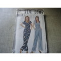 NEW LOOK PATTERNS 6336 JUMPSUIT SIX SIZES IN ONE A = 8 - 18  COMPLETE & UNCUT