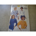 BUTTERICK  PATTERN 5387 BLOUSES SIZES 12 + 14 + 16 COMPLETE