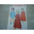 SIMPLICITY PATTERNS 7375 GIRLS NIGHTIE & GOWN CHILD SIZE 2 BREAST 21"  COMPLETE