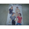 NEW LOOK PATTERNS 6185 LADIES TOPS  SIX SIZES IN ONE 8 - 18 COMPLETE