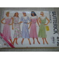 BUTTERICK  PATTERN 4735  DRESS WITH CONTRAST COLLAR  - SIZE 14 + 16 + 18 COMPLETE