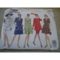 VOGUE PATTERNS 2881 LOOSE FITTING A LINE DRESS+TUNIC+SKIRT SIZE 14 + 16 + 18  COMPLETE & UNCUT