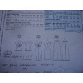BUTTERICK PATTERN B4789   PULLOVER TOP, DRESS & PANTS SIZE BB 8 + 10 + 12 + 14COMPLETE