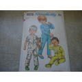 SIMPLICITY PATTERNS 8076 TODDLERS PJS SIZE 2 YEARS COMPLETE