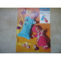 PATONS #6368 DOLL`S DELIGHT - ZIP UP SLEEPING BAG & ALL DRESSED UP  TO FIT DOLL 12` OR 30 CM